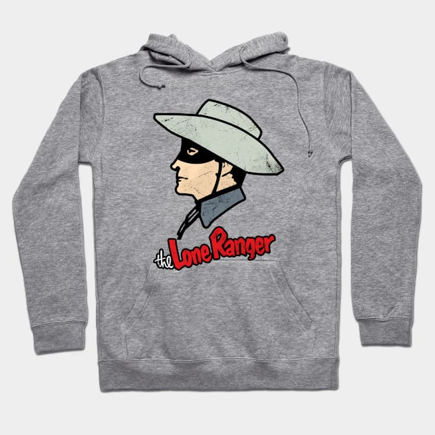 Retro Vintage Lone Ranger Hoodie by mighty corps studio